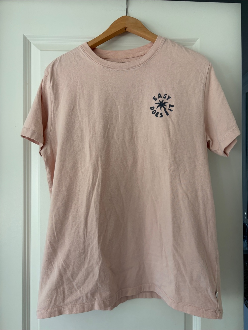 Katin Light Pink Short Sleeve Tee with Navy Palm Logo